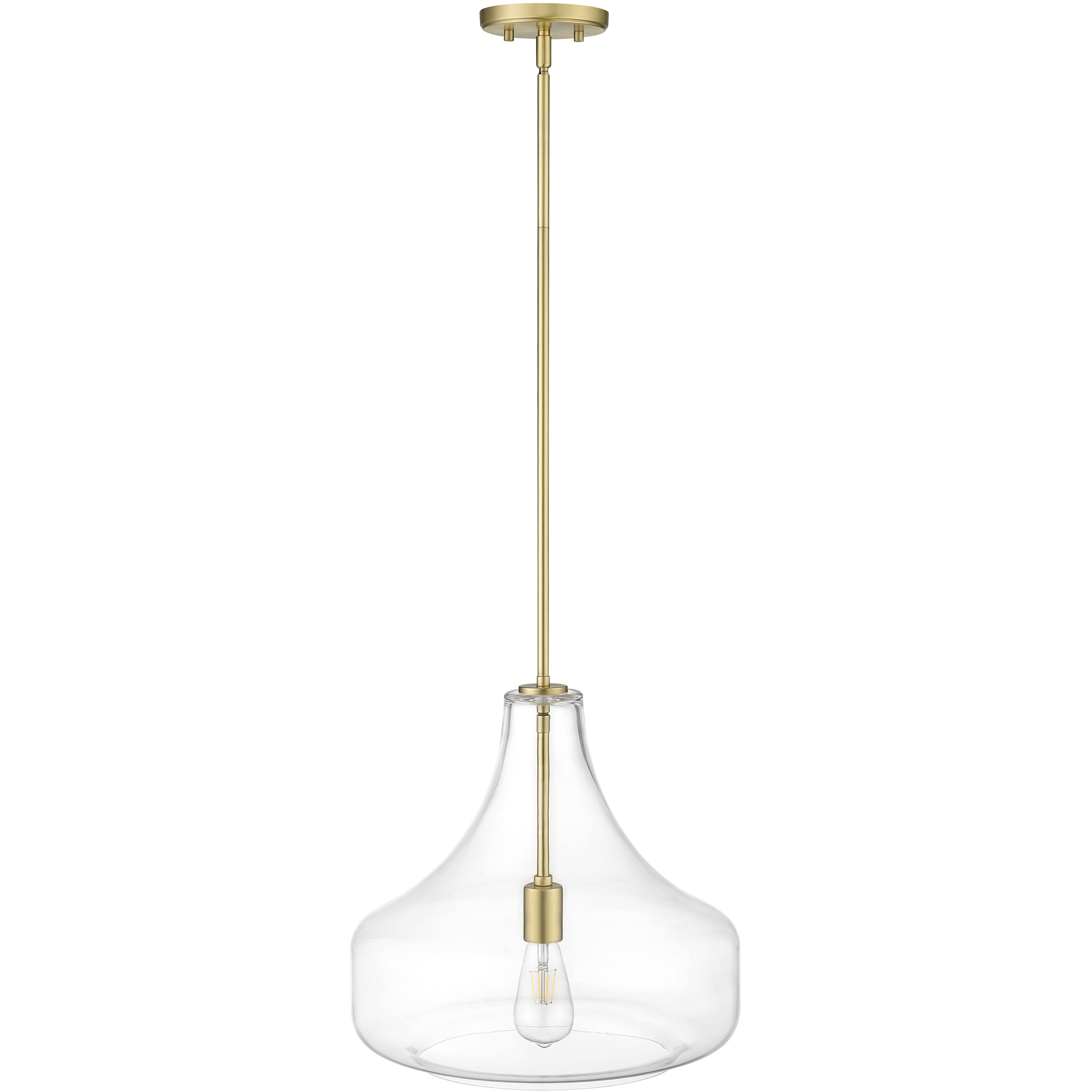 Madelynn 1 Light 16 inch Vintage Brass Pendant Ceiling Light
